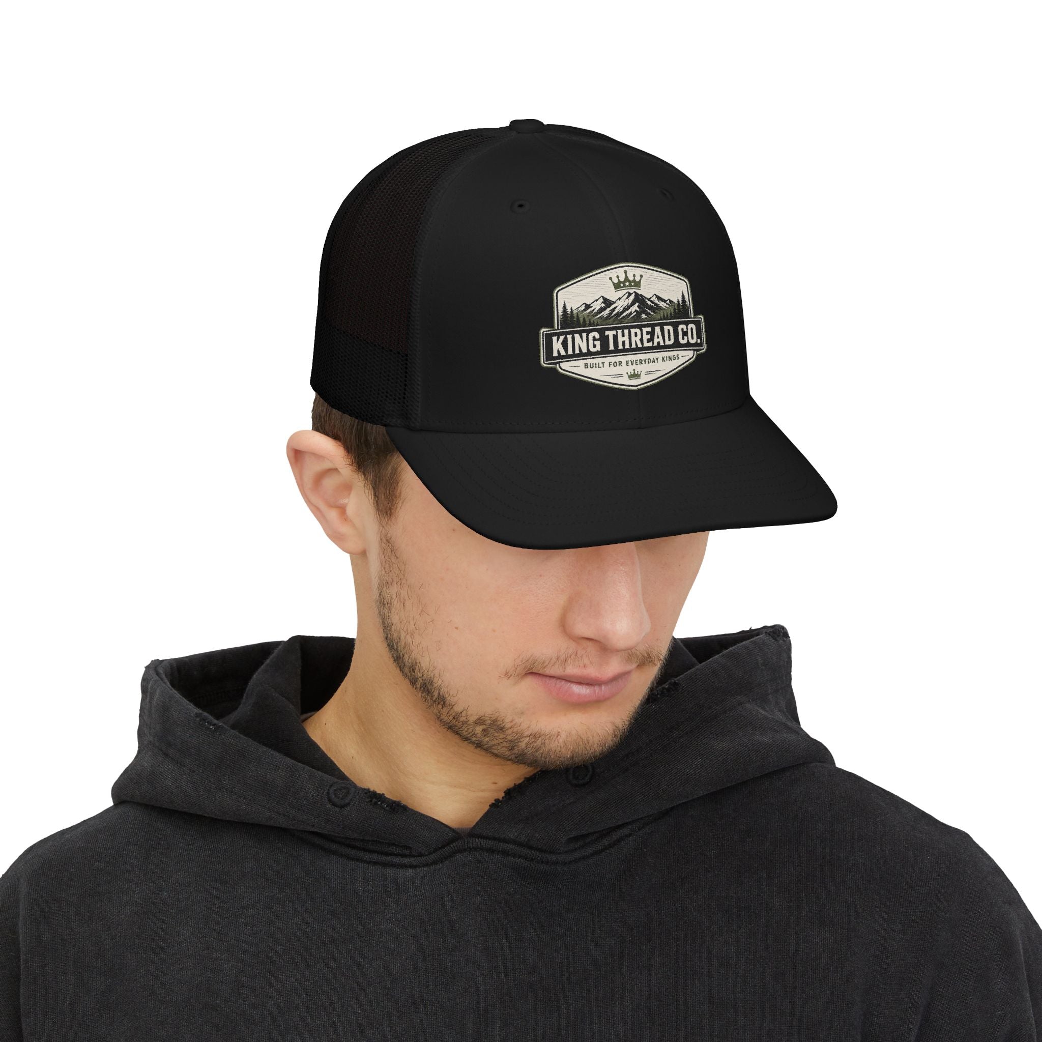 King Thread Co. Mountain Badge Snapback Trucker Hat